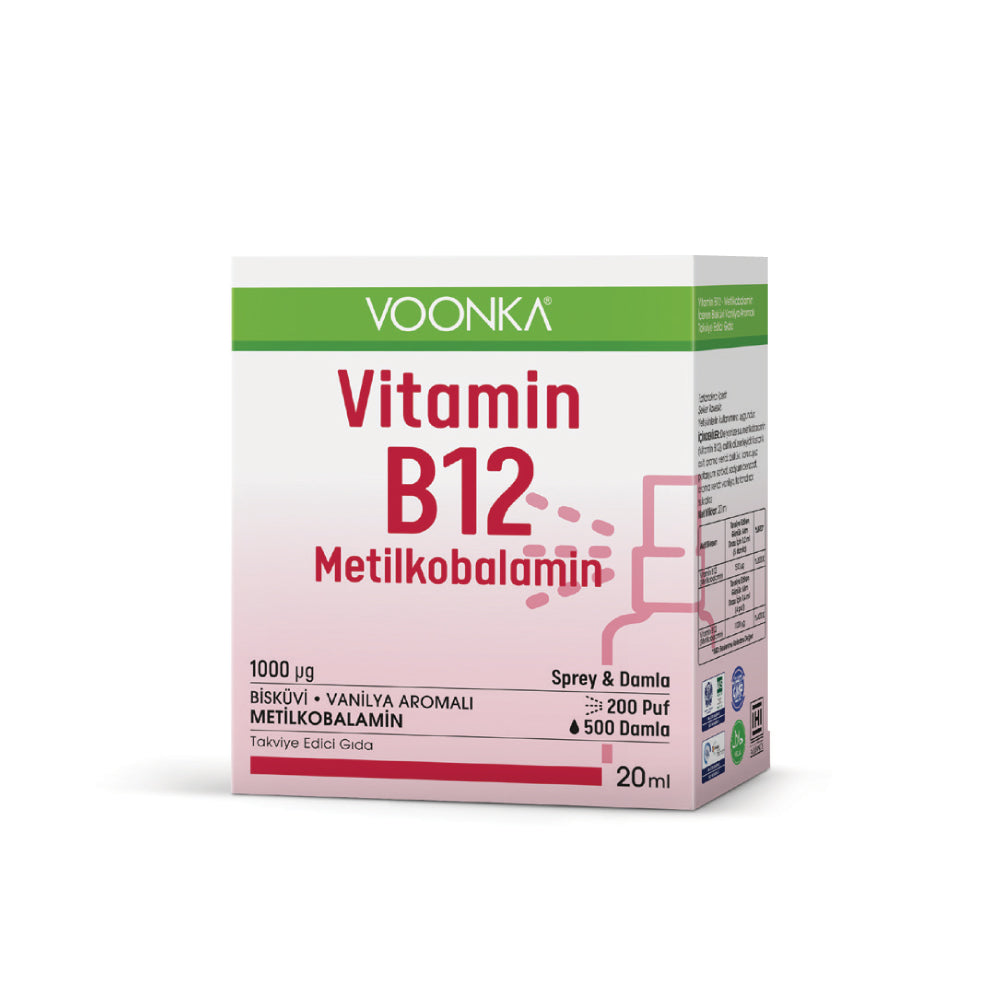 Voonka Vitamin B12 Metilkobalamin Damla/sprey 20 ML