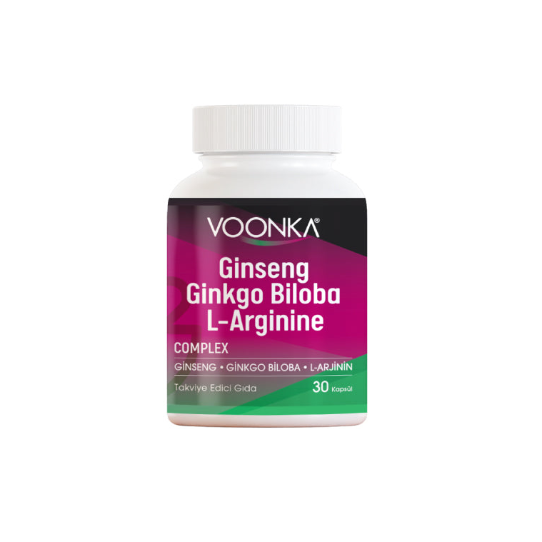Voonka Ginseng - Ginkgo Bil - L.ARG 30 Kapsül