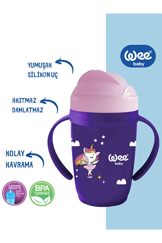 Wee Baby Friends Kulplu Pipetli Bardak 265ml No 339