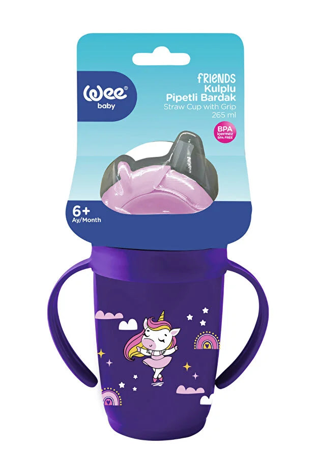 Wee Baby Friends Kulplu Pipetli Bardak 265ml No 339