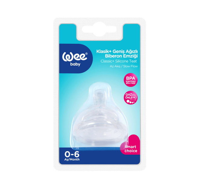 Wee Baby Geniş Ağizli Biberon Emziği Az Akiş No 1 (kod:828)