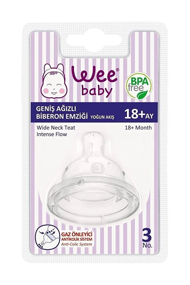 Wee Baby Geniş Ağizli Biberon Emziği Normal Akiş No 2 (kod:853)