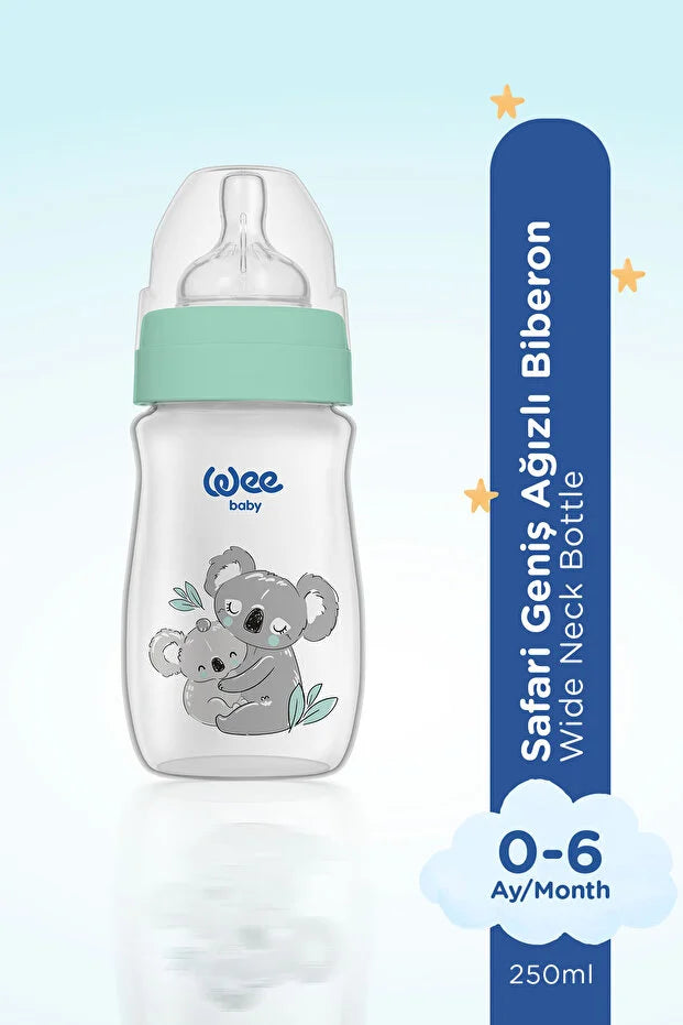 Wee Baby Klasik Geniş Ağizli Biberon Safari 0-6 Ay 250ml