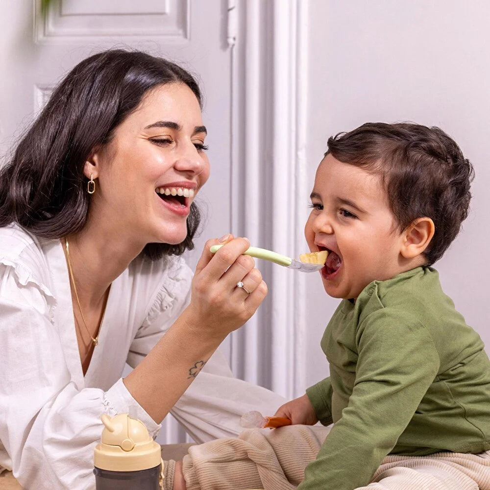 Wee Baby Mama Kaşiği Silikon Uçlu 2 Li (kod:122)