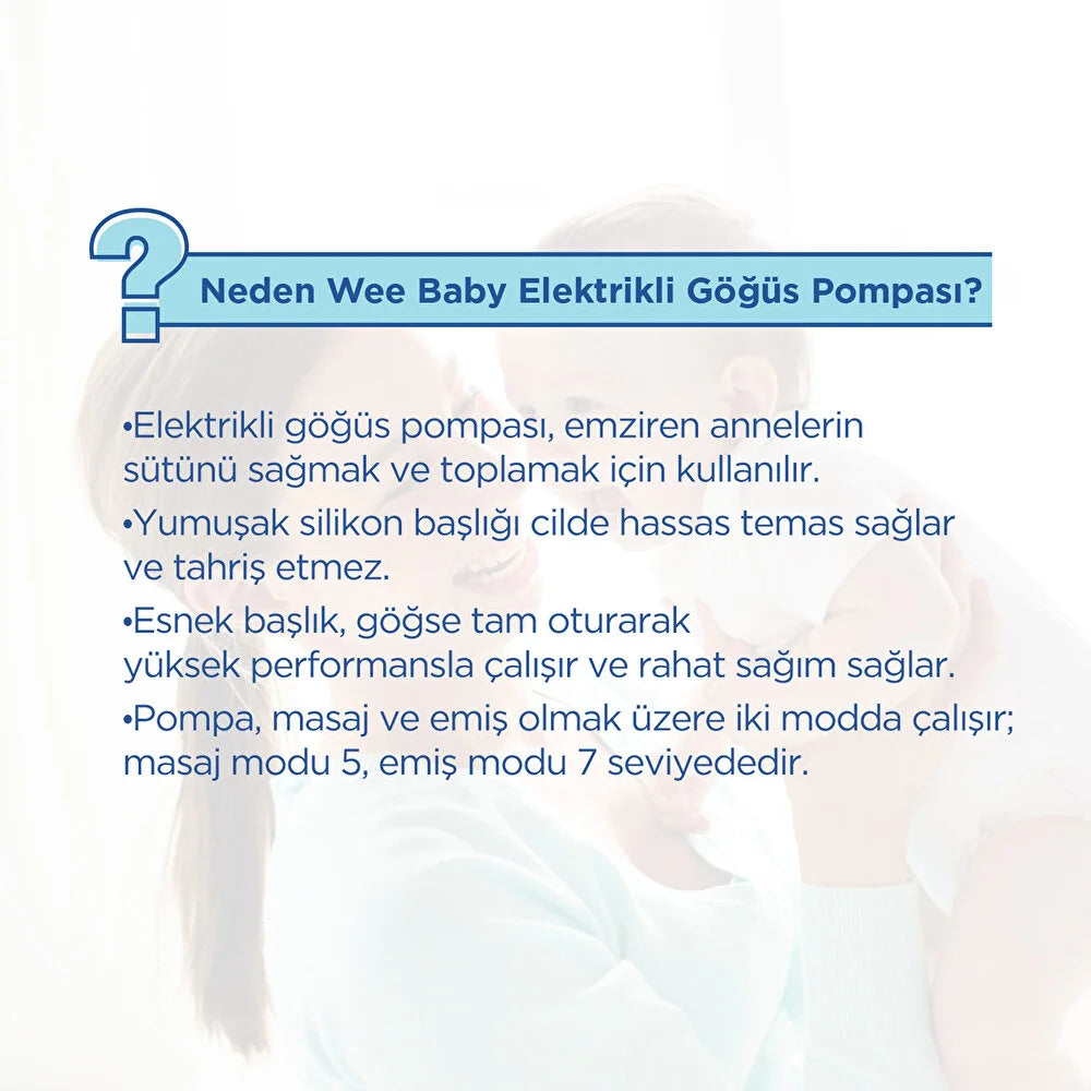 Wee Baby Tekli Elektrikli Göğüs Pompasi (kod:444)