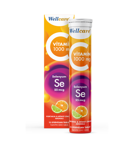 WELLCARE VİTAMİN C 1000MG SELENYUM 55MCG 15 EFERVESAN TABLET
