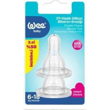 Wee Baby 2 Li Klasik Silikon Biberon Emziği 6-18 Ay 2.si %50 Indirimli