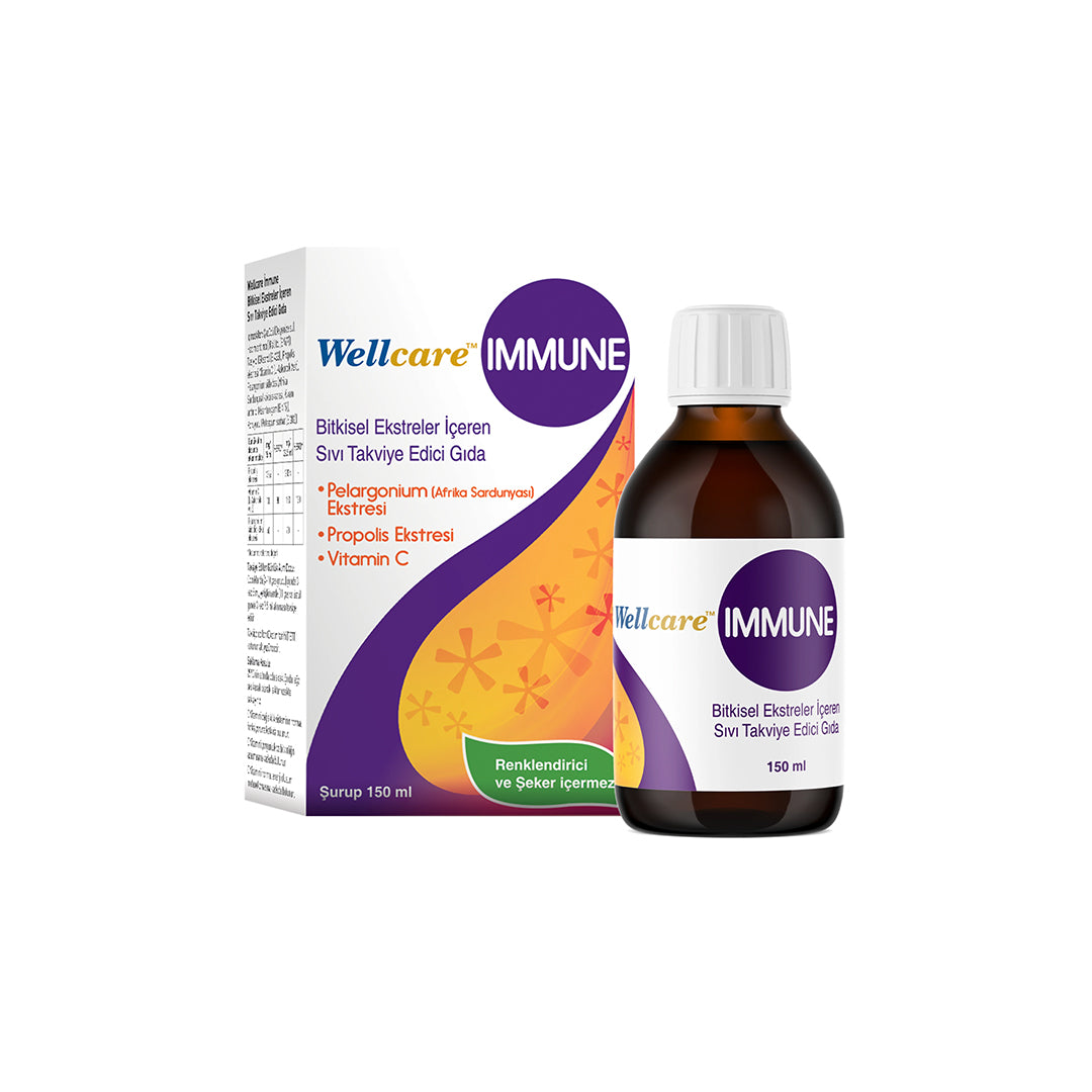 Wellcare Immune 150Ml Afrika Sardunyasi Propolis Ekstreleri Vitamin C