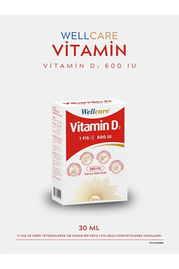 Wellcare ViTamiN D3 600Iu 30Ml