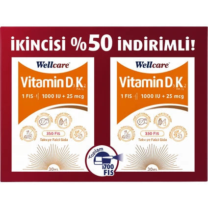 Wellcare Vitamin D3K2 2X30Ml Ikincisi %50 Indirimli