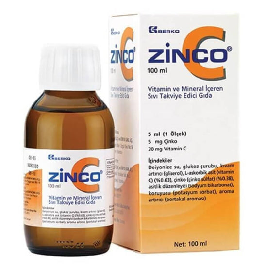 Zinco-C 5/30MG/ML 100ML Şurup Vitamin Mineral