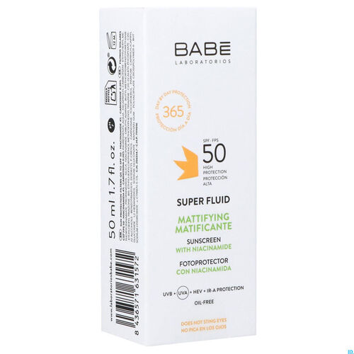 Babe Super Fluid Mattifying Sunscreen Spf50 50Ml