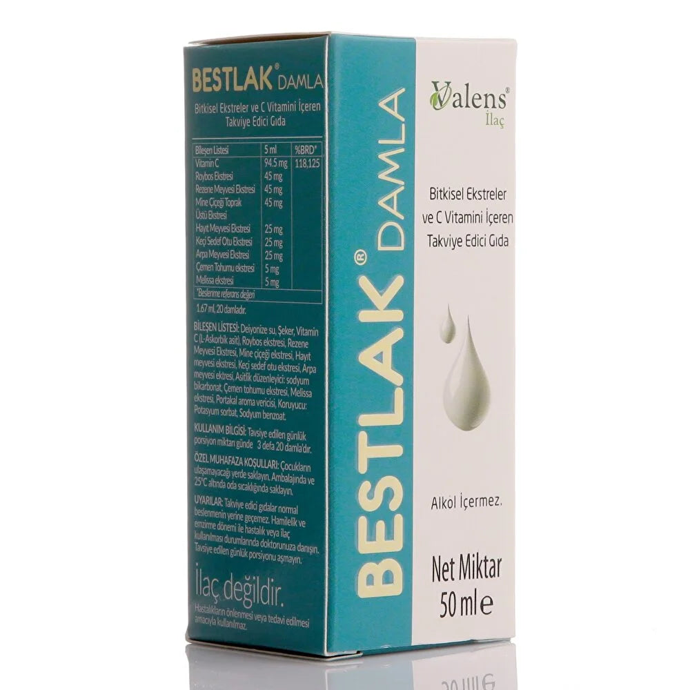 Bestlak 50ML Damla Bitkisel Ekstreler C Vitamini