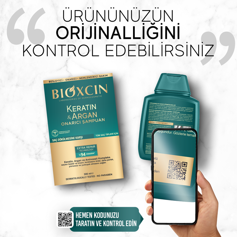 Bioxcin Keratin & Argan Onarıcı Şampuan 300 ml - 3 Al 2 Öde
