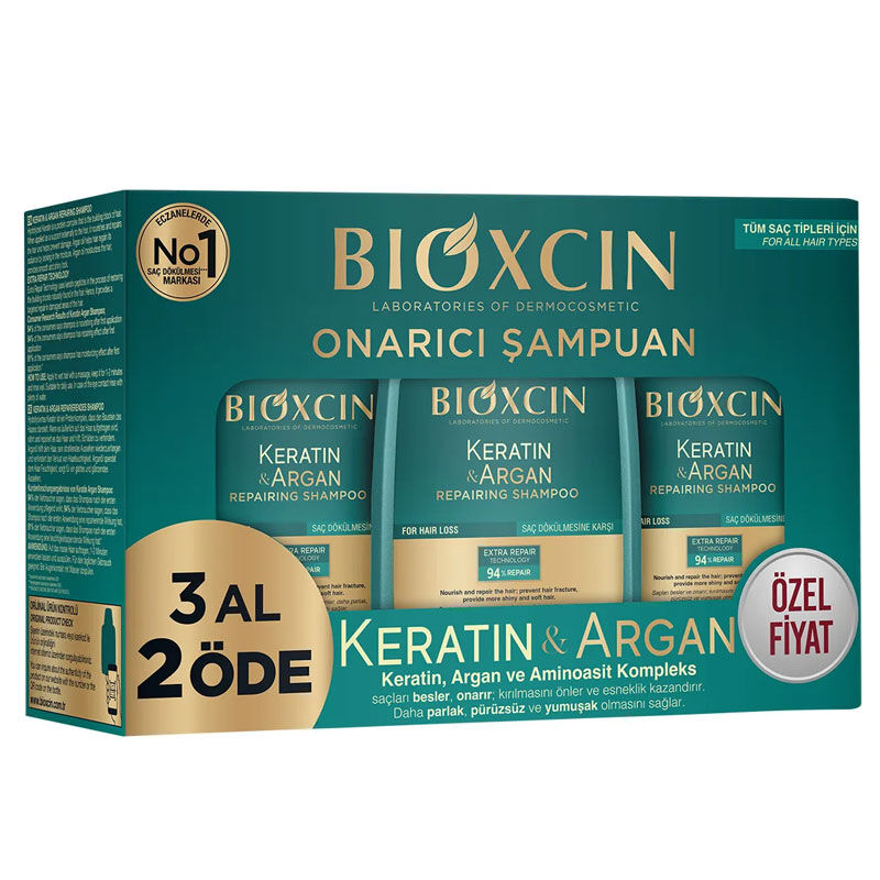 Bioxcin Keratin & Argan Onarıcı Şampuan 300 ml