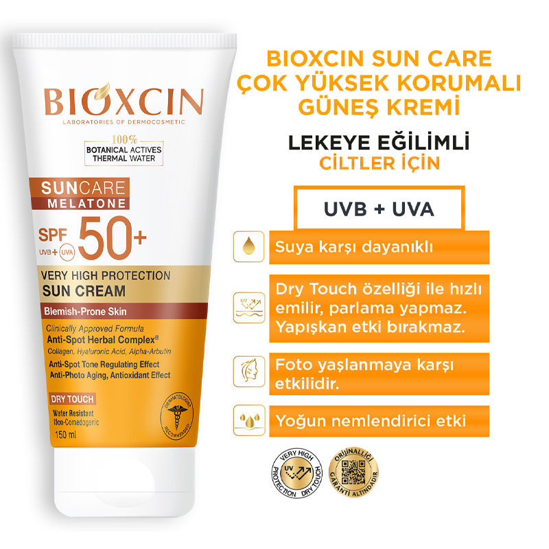 Bioxcin Sun Care Melatone SPF 50+ Güneş Kremi 150 ml