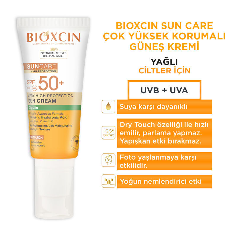 Bioxcin Sun Care SPF 50+ Yağlı Ciltler İçin Güneş Kremi 50 ml