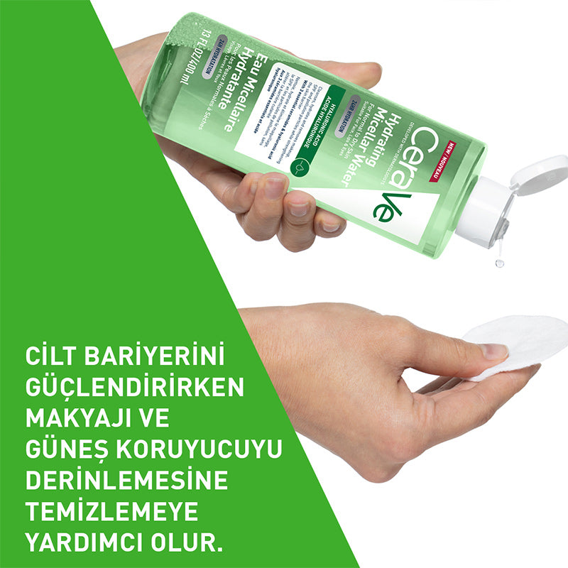CeraVe Hyalüronik Asit Nemlendirici Makyaj Temizleme Suyu 400 ml ürün görseli