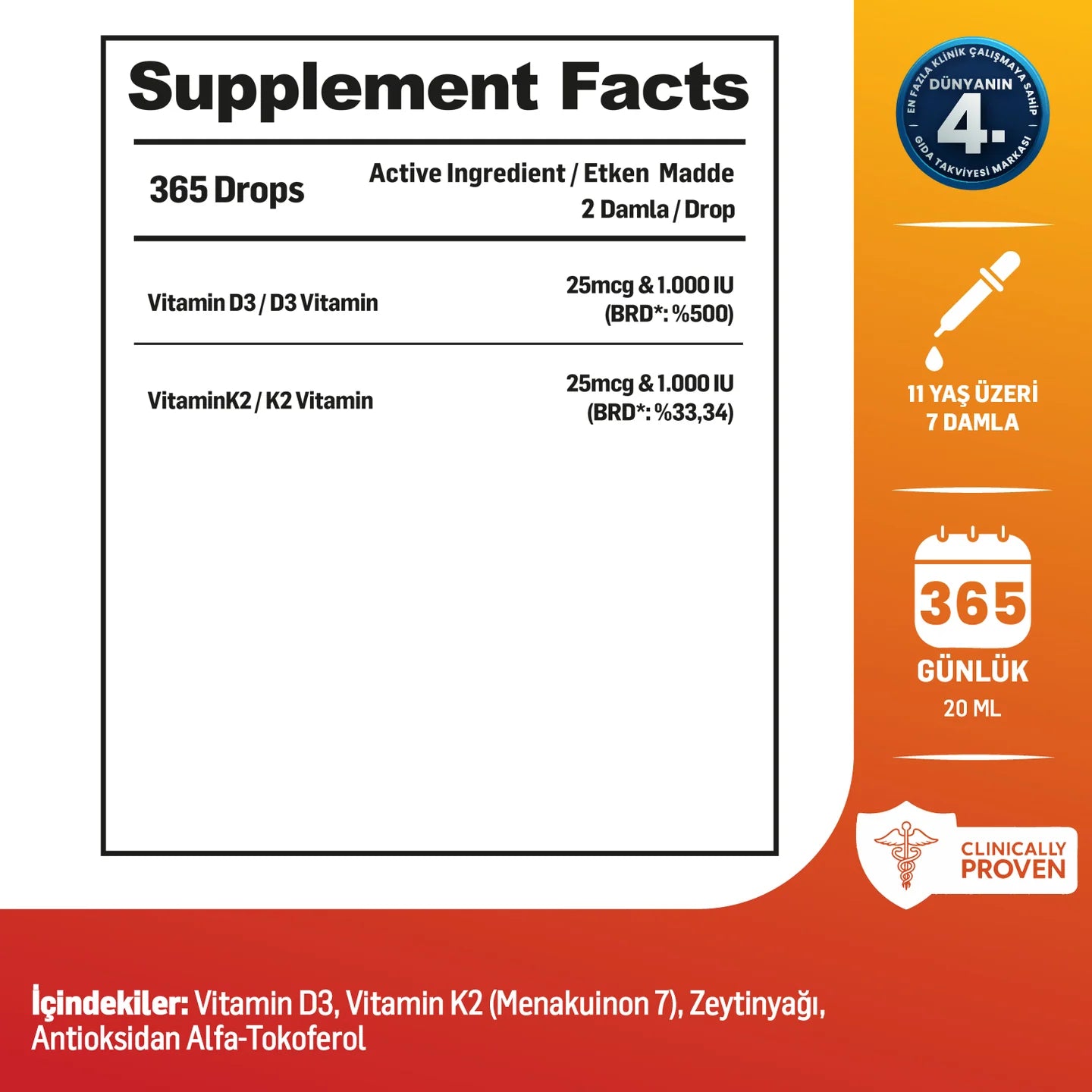 Kiperin D3K2 Vitamin D3