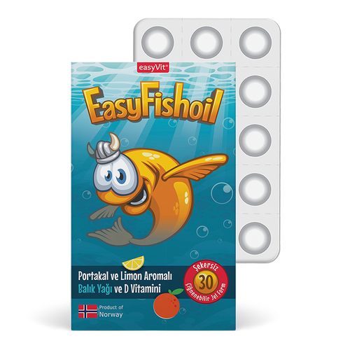 Easyvit Easyfishoil Portakal Limon Aromali Balık Yağı 30 Jelform