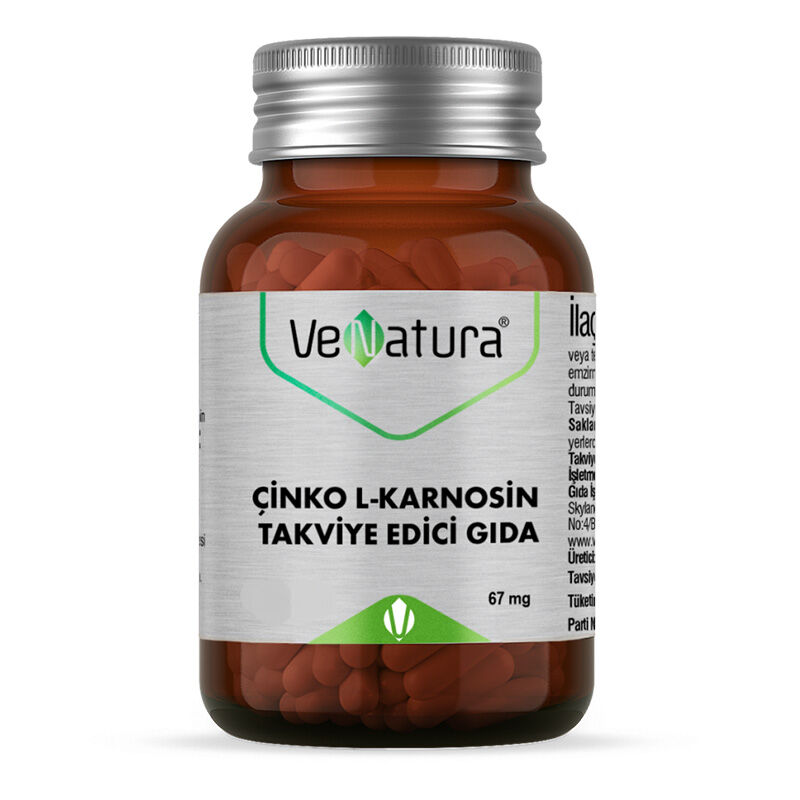VeNatura Çinko L-Karnosin 67 mg 30 Kapsül