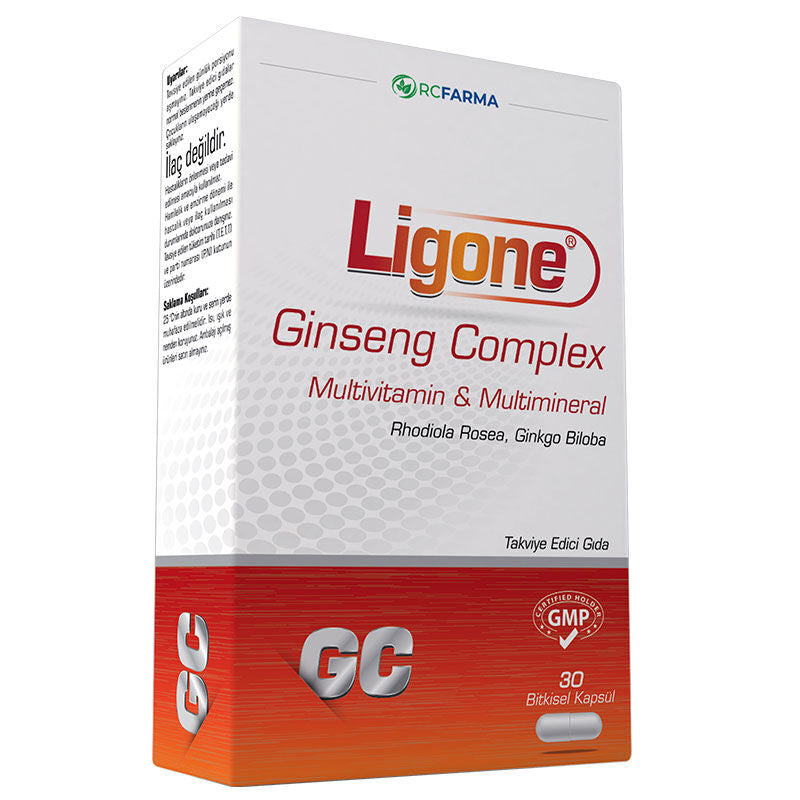 Ligone Ginseng Complex 30 Bitkisel Kapsül | Multivitamin & Multimineral