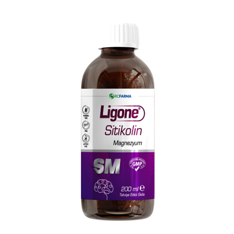 Ligone Sitikolin Magnezyum Sıvı Takviye Edici Gıda 200 ml | Çilek Aromalı