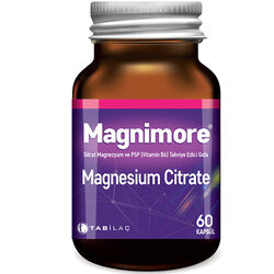 Magnimore Magnesium Citrate ve P5P Vitamin B6 60 Kapsül