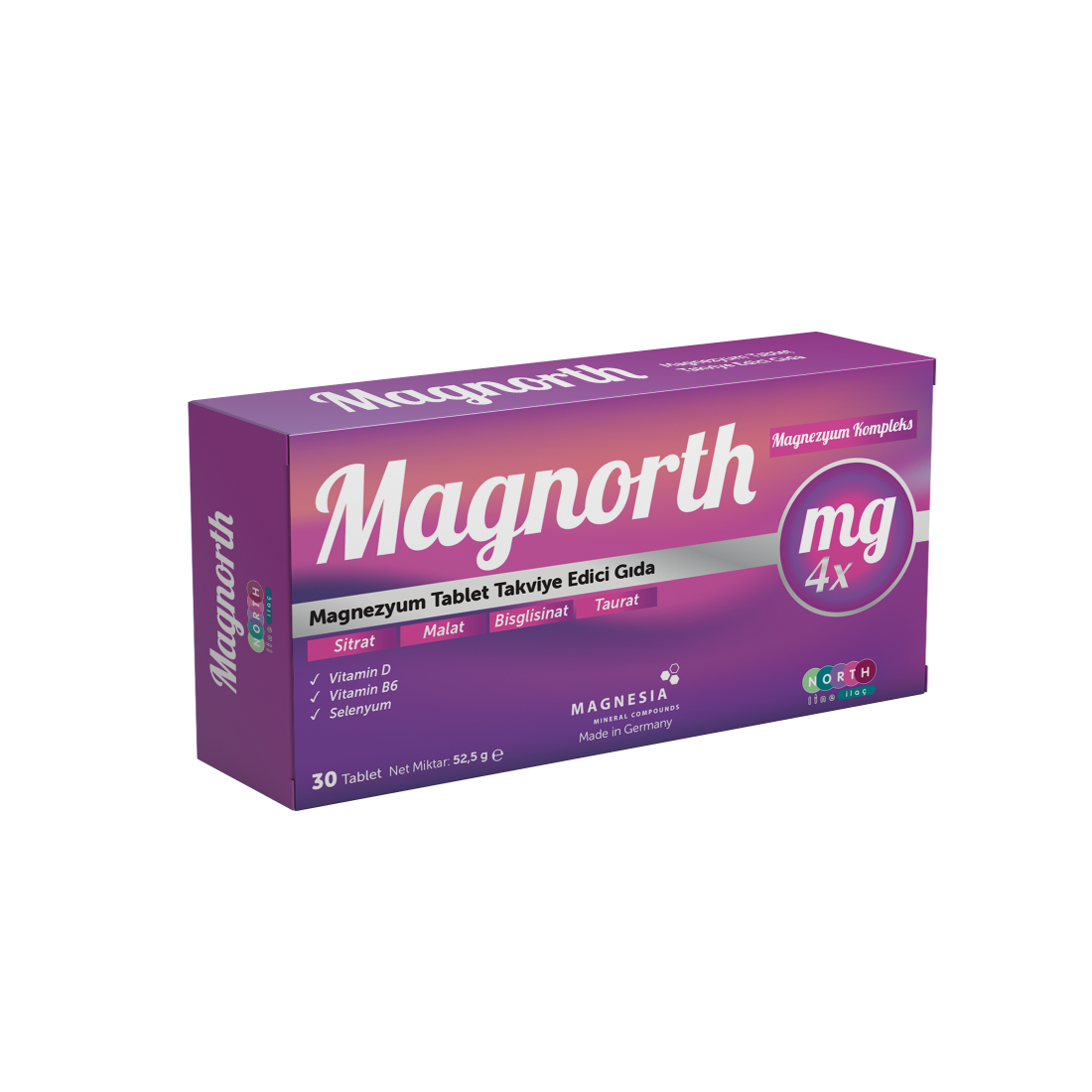 Magnorth Magnezyum Kompleks 30 Tablet