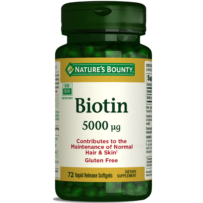 Nature's Bounty Biotin 5000 mcg 72 Kapsül