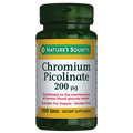 Nature's Bounty Chromium Picolinate 200 mcg 100 Tablet