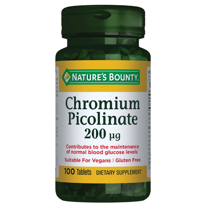 Nature's Bounty Chromium Picolinate 200 mcg 100 Tablet