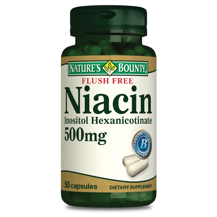 Nature's Bounty Flush Free Niacin 500 mg 50 Kapsül
