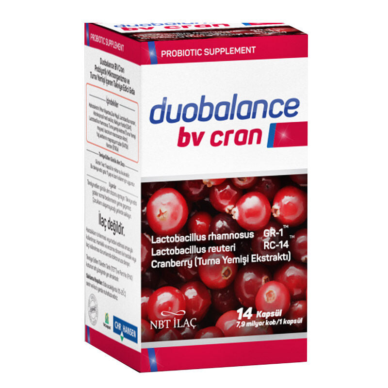 NBT İlaç Duobalance BV Cran Probiyotik Takviye Edici Gıda 14 Kapsül