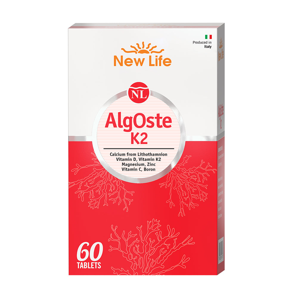 New Life AlgOste K2 60 Tablet | Kalsiyum + D3 + K2 + Magnezyum