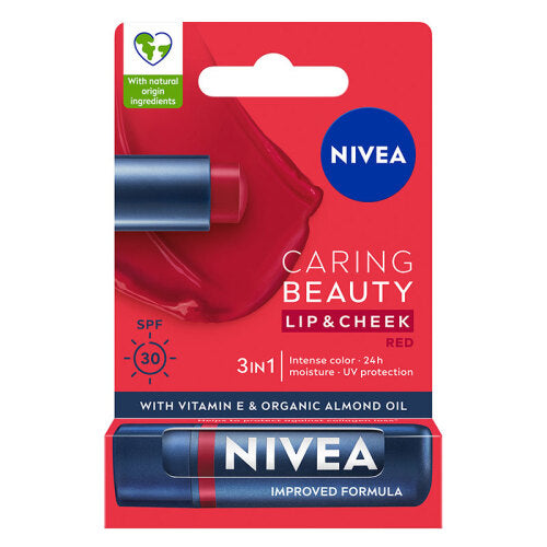 Nivea Caring Beauty Red Lip & Cheek Balm 4.8 gr