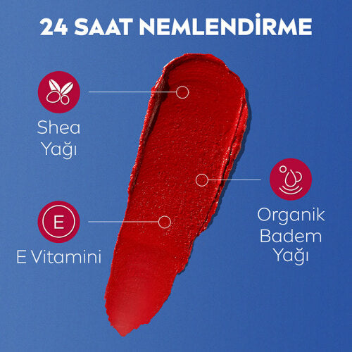 Nivea Caring Beauty Renkli Dudak Bakim Kremi Yanak Balmi Red 4.8gr