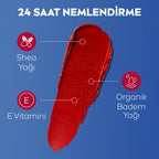 Nivea Caring Beauty Renkli Dudak Bakim Kremi Yanak Balmi Red 4.8gr