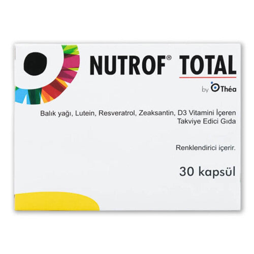 Nutrof Total 30 Kapsül Balik YAĞI Lutein Resveratrol Zeaksantin D3 Vitamini