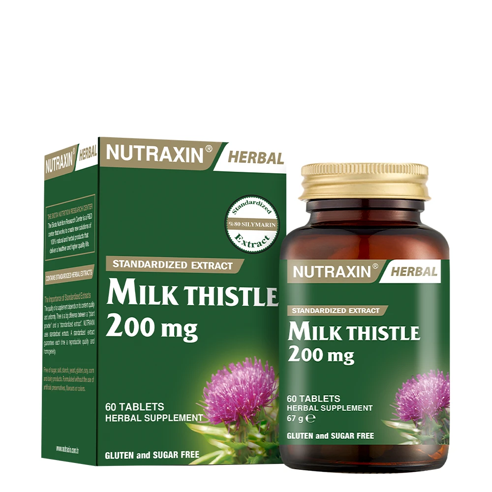 Nutraxin Milk Thistle 200 Mg 60 Tablet