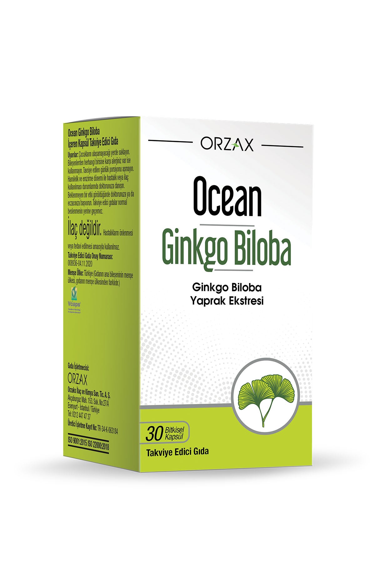 Ocean Ginkgo Biloba 30 Kapsül