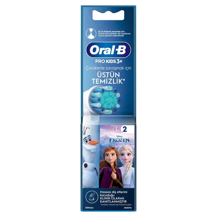 Oral-B Pro Kids 3+ Frozen Şarjlı Diş Fırçası Yedek Başlığı (2 Adet)