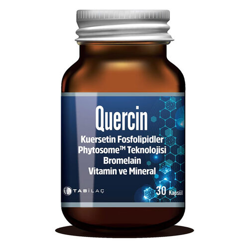 Quercin Kuersetin 30 Kapsül Bromelain Vitamin Mineral