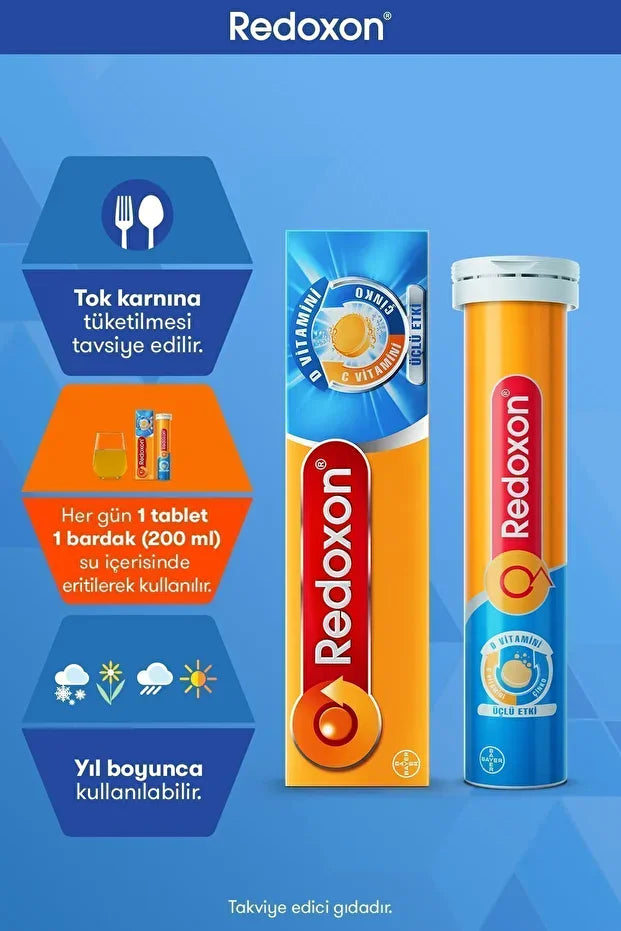 Redoxon 3 LÜ ETKI 15 Efervesan Tablet