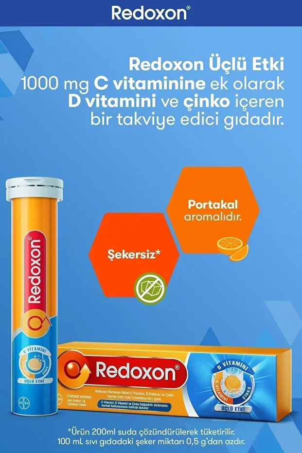 Redoxon 3 LÜ ETKI 15 Efervesan Tablet