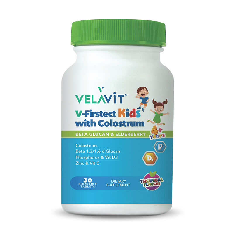 Velavit V-Firstect Kids With Colostrum 30 Çiğneme Tablet