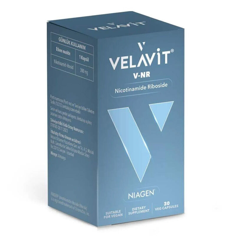 Velavit V-NR Nicotinamide Riboside 30 Kapsül