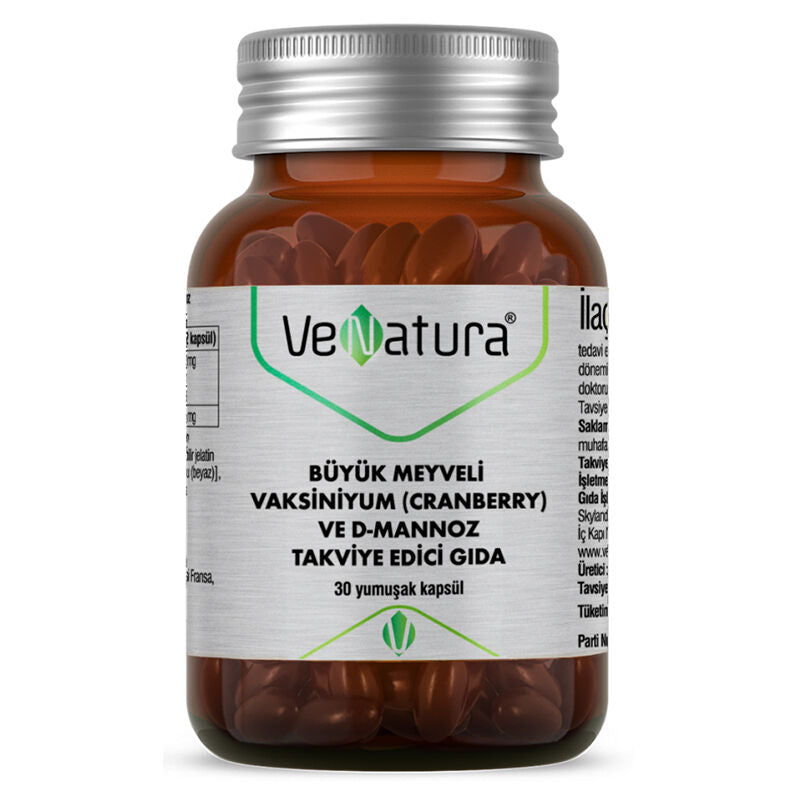 VeNatura Cranberry ve D-Mannoz 30 Yumuşak Kapsül