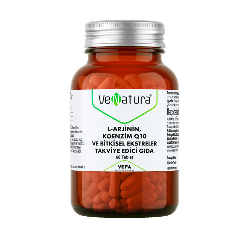 VeNatura L-Arjinin, Koenzim Q10 ve Bitkisel Ekstreler 60 Tablet