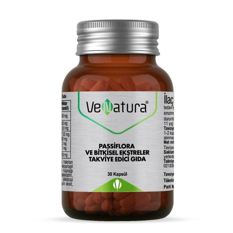 VeNatura Passiflora ve Bitkisel Ekstreler 30 Kapsül
